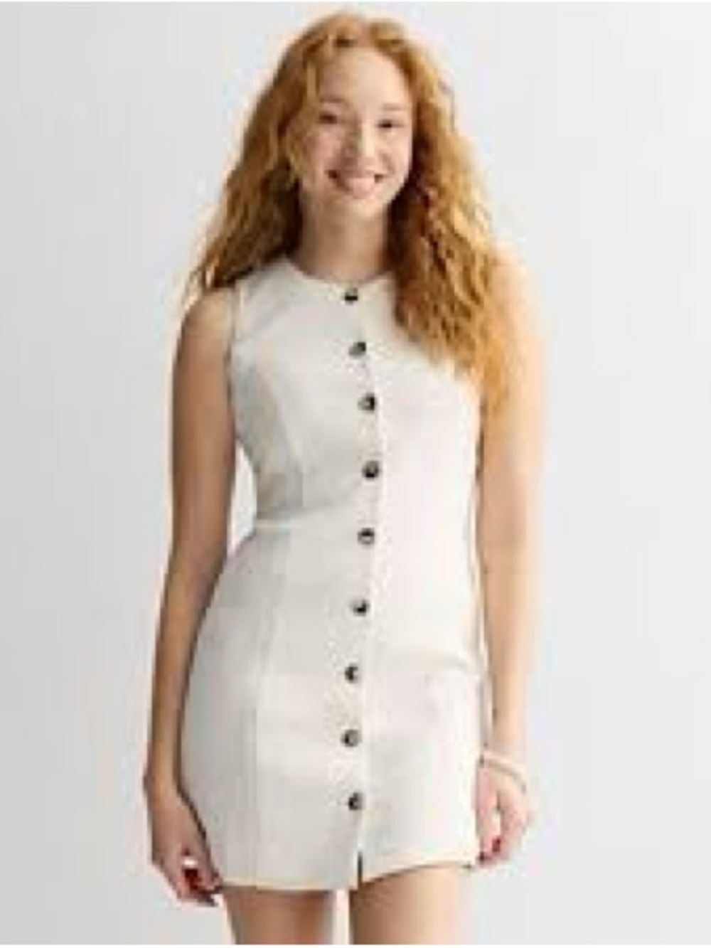 NWT so ivory button down dress